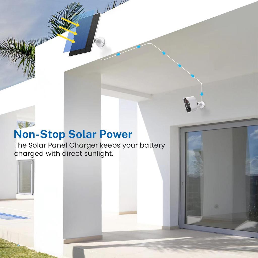 Outdoor Wireless Solar HD Surveillance Camera with Visual Intercom and Night Vision