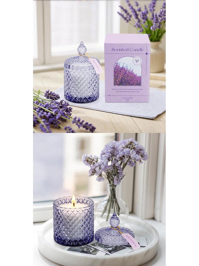 Nordic Style Carved Soy Wax Candle - Essential Oil Fragrance Souvenir