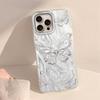 Laser Silver Butterfly Feather Texture Women Phone Case for iphone 16 15 14 7 8 Plus 13 11 12 Pro Max X XS XR SE 2022 16e Cover