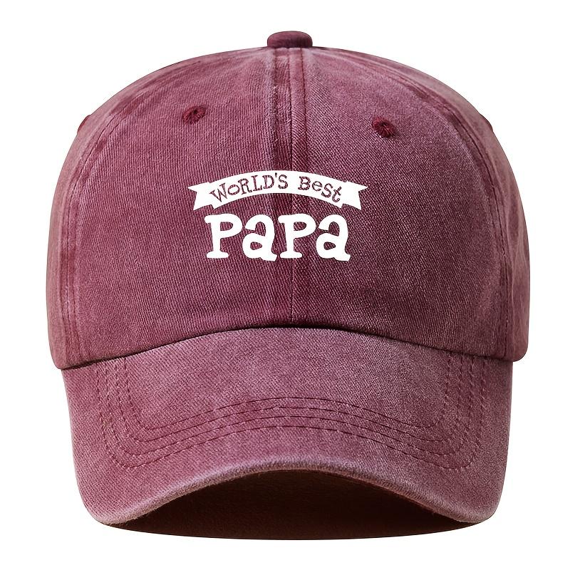 Adjustable WorldS Best PapaBaseball Cap  Vintage StyleHipHop Dad Hat with Curved BrimOutdoor Fishing  Hiking Trucker Hat