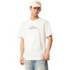 Li Ning Sports Lifestyle Series Casual Simple Letter Round Neck Pullover Loose Short Sleeve T-Shirt Men T-Shirt Off-White AHSV747-1