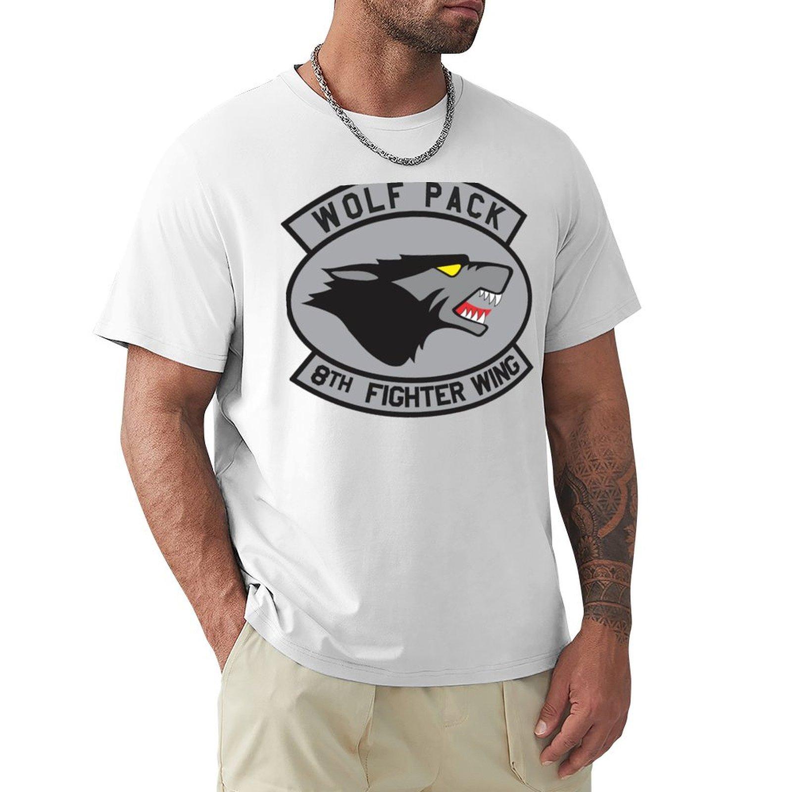 Wolf Pack  Kunsan Air Base  Republic of Korea  Clean Style TShirt TShirt luxury tshirt summer tops men t shirt S