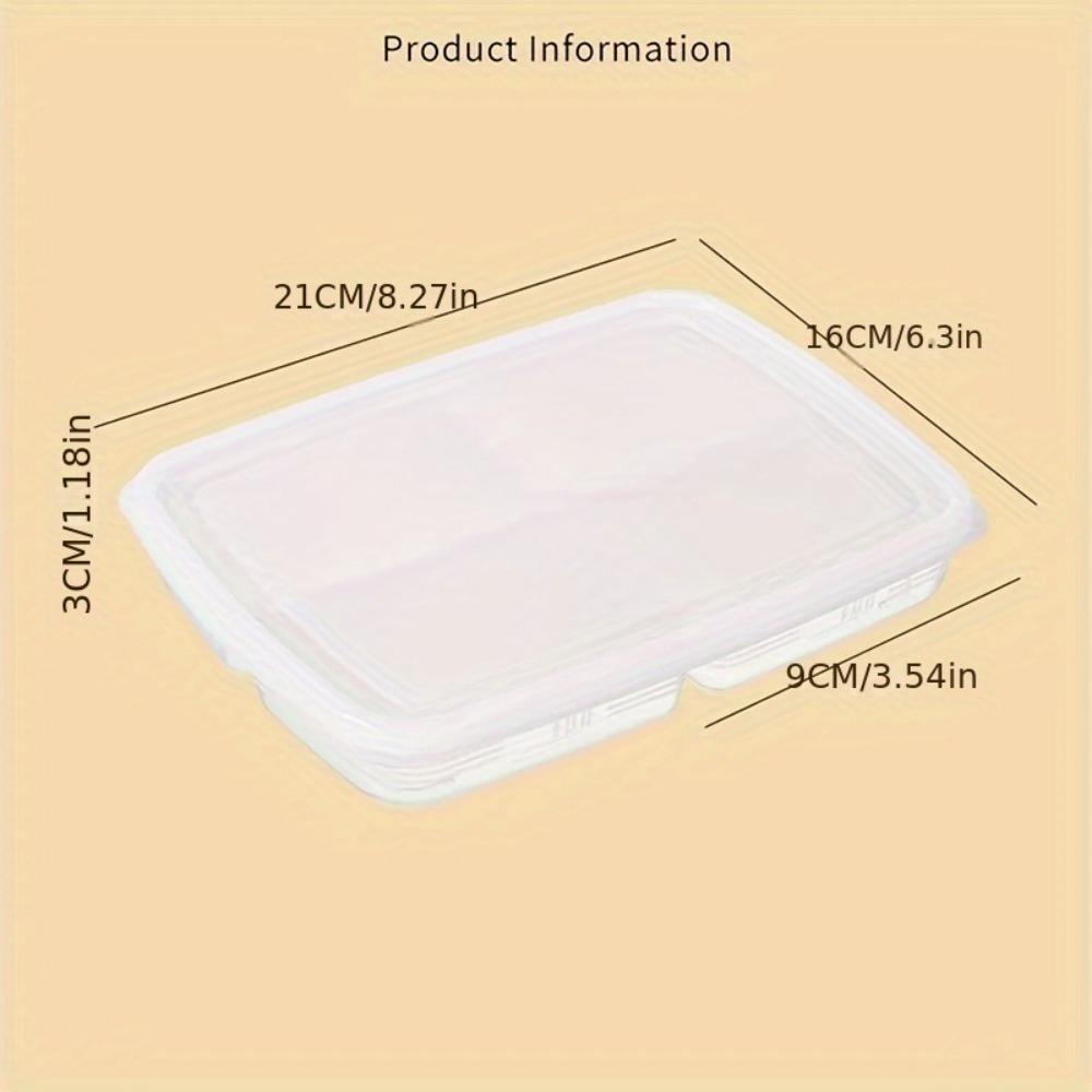 1 Stück/2 Stück 4 Fächer Lebensmittelaufbewahrungsbox Tragbares Fach Kühlschrank Gefrierschrank Organizer Küchenwerkzeug Obst Gemüse Fleisch Frischhaltebox