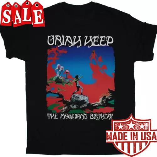 Uriah Heep The Magician’s Birthday Men T-shirt Black Tee All Sizes Unisex T-Shirt XL