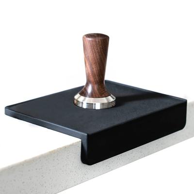 Watchget Tamper Mat Coffee Tamper Coffee Mat Extra Thick Tamping Mat Heat Resistant Espresso Mat Silicone Protect Tables and Holders Black