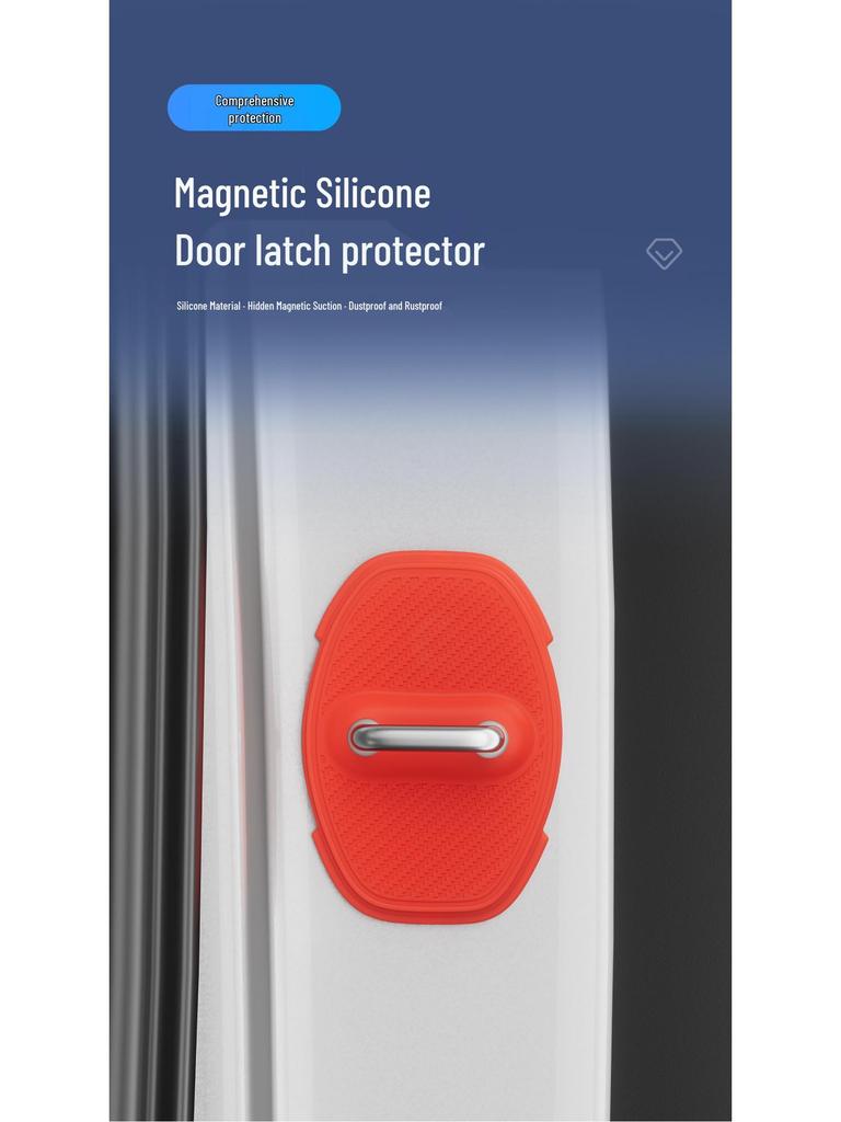 Silicone Magnetic Door Lock Cover for Xiaomi SU7/YU7 - Interior Decoration & Protection