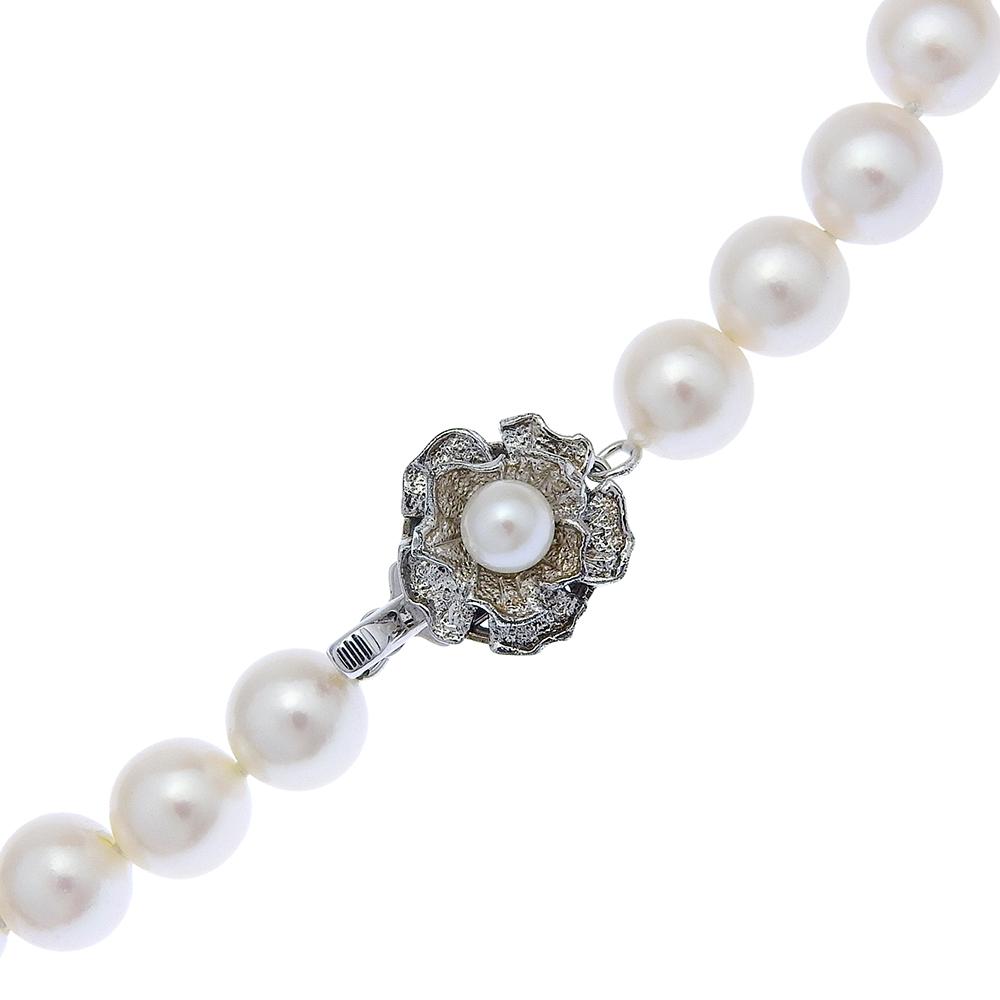 Pearl Necklace Pearl/Silver 45g Women Used