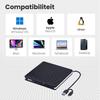 USB 3.0 Portable External Optical Drive & Burner for Desktops and Notebooks