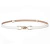 Niche Design Versatile Slim Fit Alloy Buckle Belt Fashionable Thin Tight PU Belt Suitable For Casual Pants and Dresses