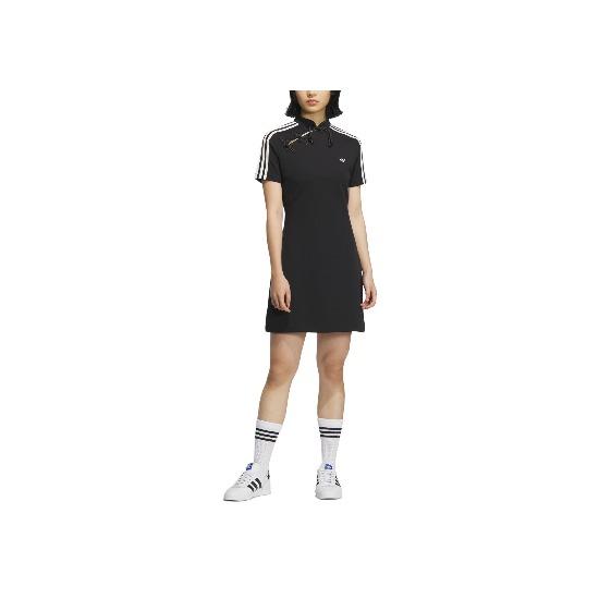 adidas Originali Confortevole Morbido Delicato sulla Pelle Moda Abito a Maniche Corte Donna Abiti Nero KB6409