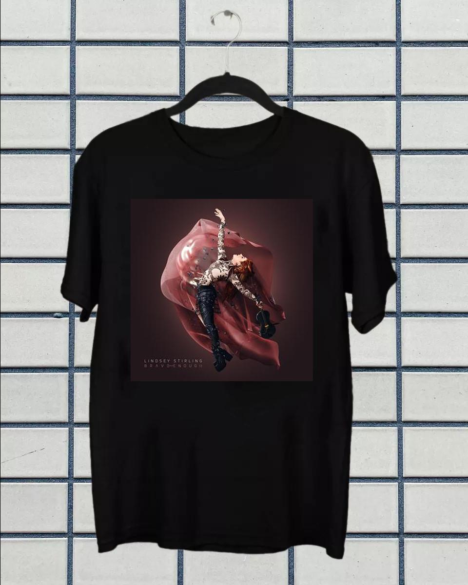 Lindsey Stirling Brave Enough Black Cotton T Shirt Full Size S-5XL XXL