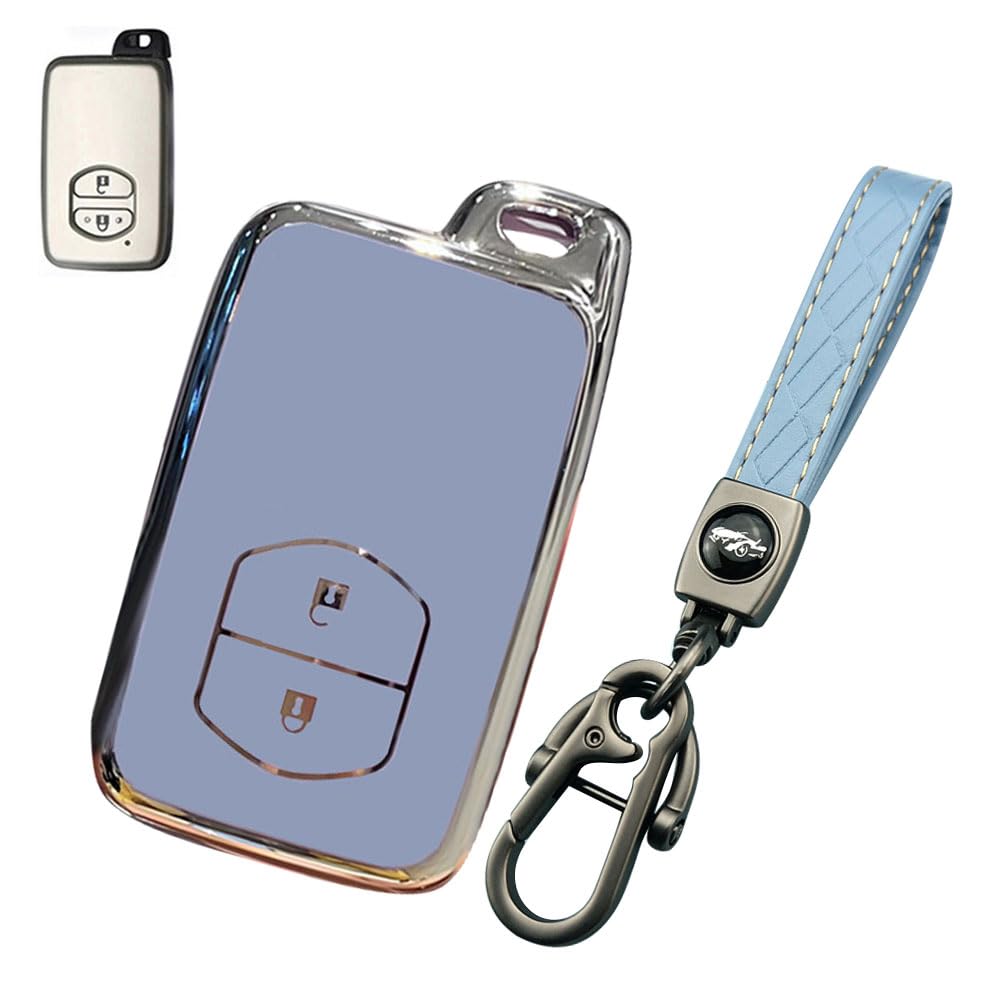 

LETINGFAR Чехол для ключа, Для Toyota, Чехол для смарт-ключа, Крышка для ключа, Мягкий ТПУ материал, 2 синий