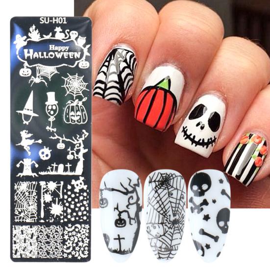 1 Set Nail Art Template Creative Pattern Eco-friendly Smooth Edge Multipurpose Easy To Apply Decorative Plastic