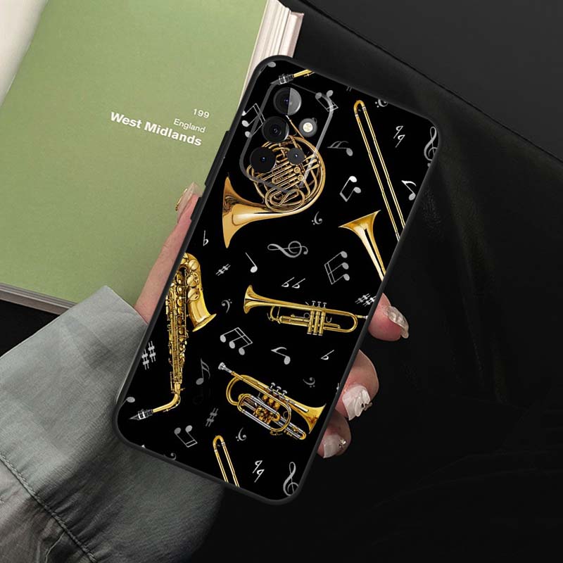 Saxophone Music For Samsung Galaxy A16 A06 A56 A36 A26 A05 A22 A32 A52 A54 A34 A14 A55 A15 A53 A33 A35 Case