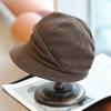 Retro Twill Literary Pleated Woolen Bucket Hat Autumn and Winter British Style Casual Commuter Basin Hat Woman