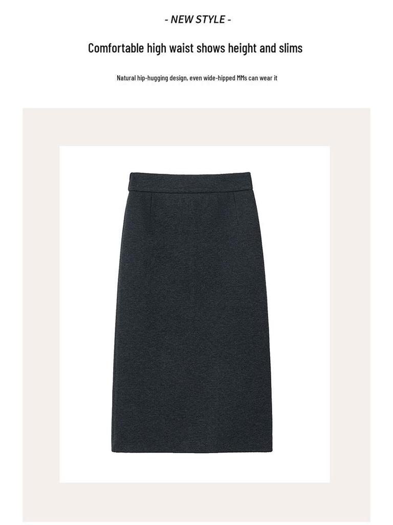 Women's High Waist Loose Midi A-line Skirt - Fashionable & Slimming, 2025 Autumn/Winter Collection