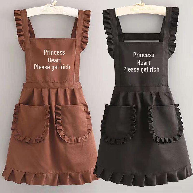 Princess Style Apron for Kitchen, Cooking, Work, and Nail Art with Customizable Logo
