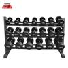 Commercial Rubber Fixed Dumbbell Set with Rack