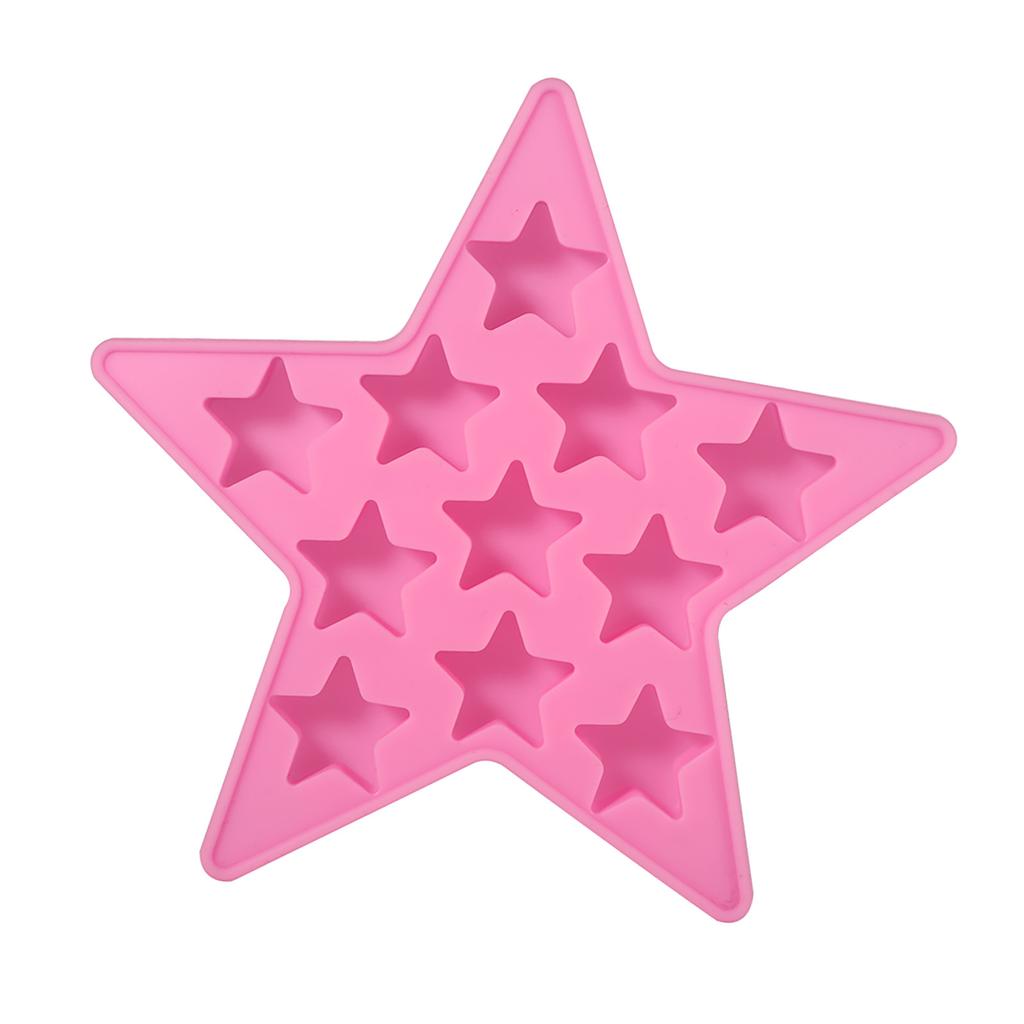 1x Five Star Shaped Cool Silicone Ice Cubes Tray Freeze Mold Maker Tools for Club Bar Party