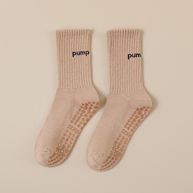 Female Summer Professional Yoga Fitness Exercise Running Jump Non-slip Home Indoor Tube Socks