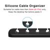 Organizator de cablu din silicon Înfășurator de cablu USB Clipuri de gestionare pentru birou Suport cablu