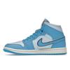 Air Jordan 1 Mid SE Ice Blue Women Sneakers Black Sail Dark-Powder-Blue DV1302-400