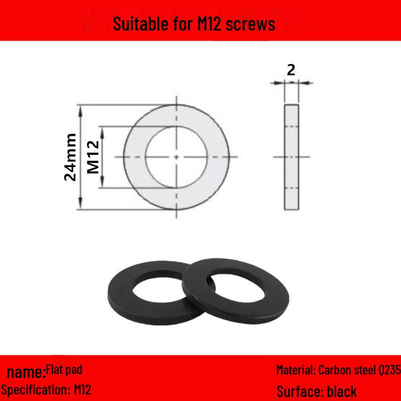 Podkładka dystansowa płaska ocynkowana/stal nierdzewna - Rozmiary: M3, M4, M5, M6, M8, M10, M12