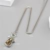 Minimalist Winter Sweater Chain Necklaces for Women Men Exaggerated Irregular Crystal Talisman Pendant Necklaces Party Jewelry