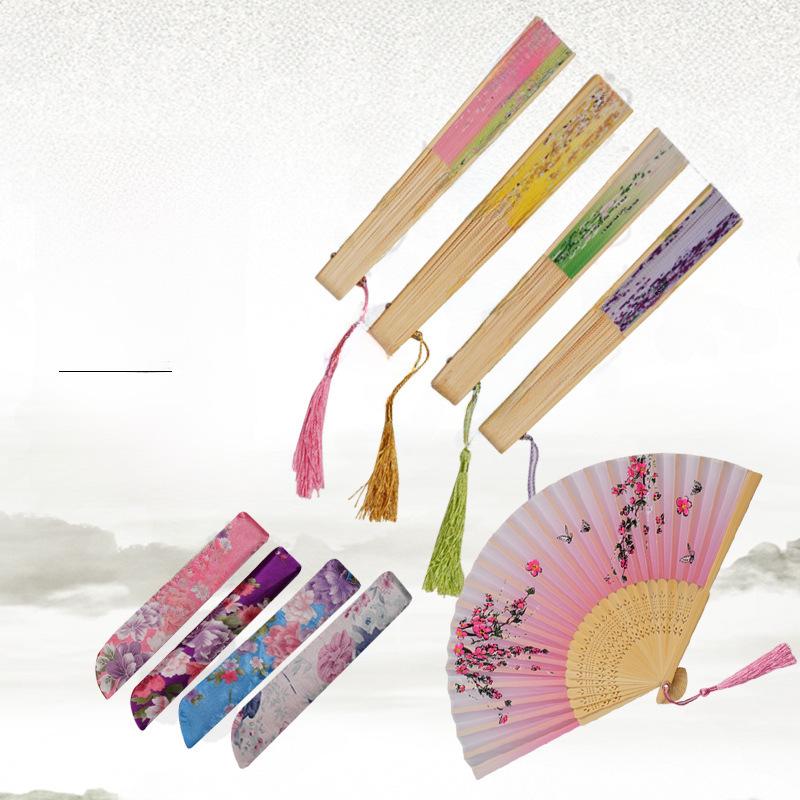 Bamboo Folding Fan, Green Smile Design, Women’s Elegant Dance Fan, Perfect Student Gift