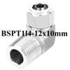 90-Grad-Winkel 1/8" 1/4" 3/8" 1/2" BSPT Außengewinde x 6 8 10 12 mm Schlauch Schnellverschluss 304 Edelstahl Geschmiedetes Rohrverschraubung Wasser Gas