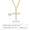Cubic Zirconia Crucifix Cross Neckalce Pendant for Women Simple Layered Jewelry