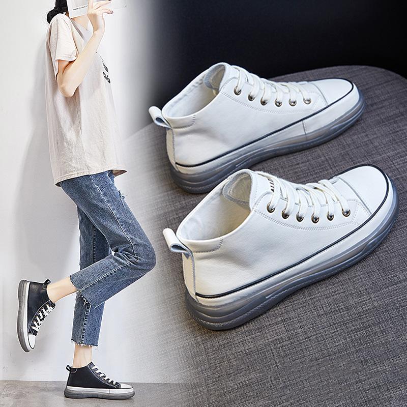 2025 Autumn and Winter Martin Boots High Top Beef Tendon Soft Sole Casual Leather Versatile Ins Short Boots Internet Celebrity Women's Tide Shoes