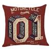Vintage Classic American English Letters Linen Pillow Covers Bar Sofa Red Double Bed Cushions Covers 40X40 45X45 Home Decor
