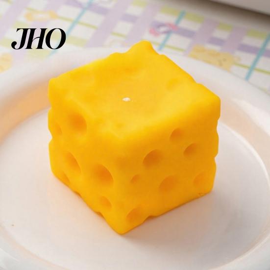 Jouet à presser nourriture simulée Fromage Incassable Soulagement du stress Montée lente Bloc à pincer Fidget Simulation Sensoriel Triangulaire