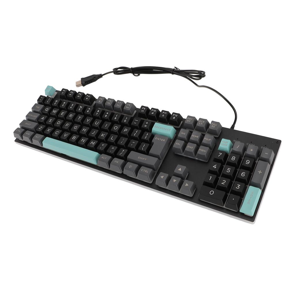 Wired Gaming Keyboard Large Print Metal Panel USB Lighted Keyboard with Backlit for Computer Laptop