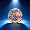 USA 250th Anniversary Commemorative Brooch Set Shiny Rhinestone American Flag Hypoallergenic for Sensitive Skin Daily Wear