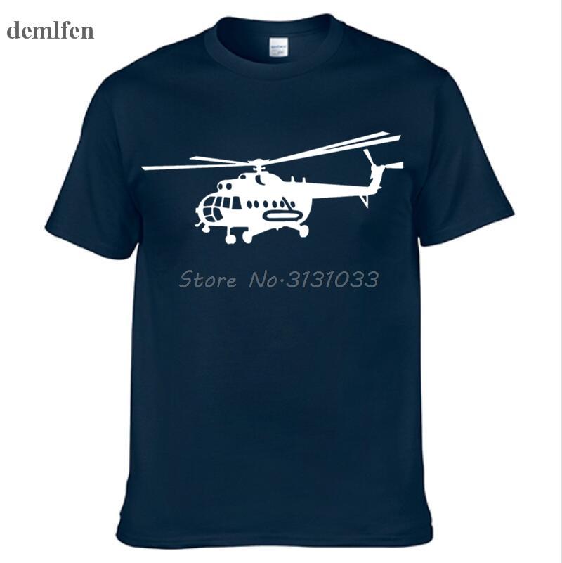 Summer Style Brand New Male T Shirts Novelty MI-8 Helicopter USSR Victory Day Print T-shirt Short Sleeve Cotton Tee Shirts