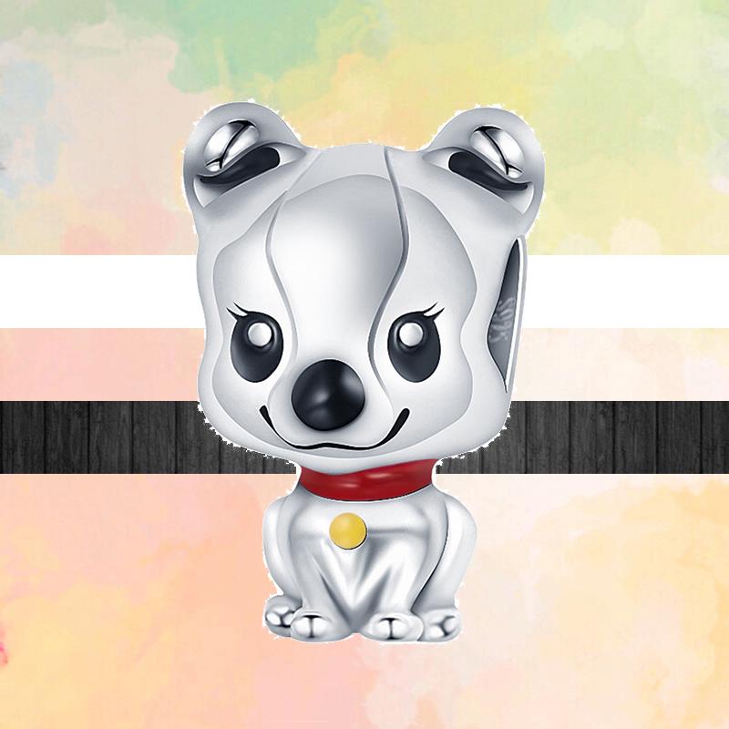 Neue Tier Stil Glückliche Katze Hund Panda Bär Löwe Schlange Kaninchen DIY Perlen Fit Original Mode Charms Silber Farbe Armbänder schmuck