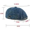 HT5045 Mens Beret Women New Spring Autumn Denim Beret Hat 100% Cotton Adjustable Artist Flat Cap Male Female Octagonal Beret Cap