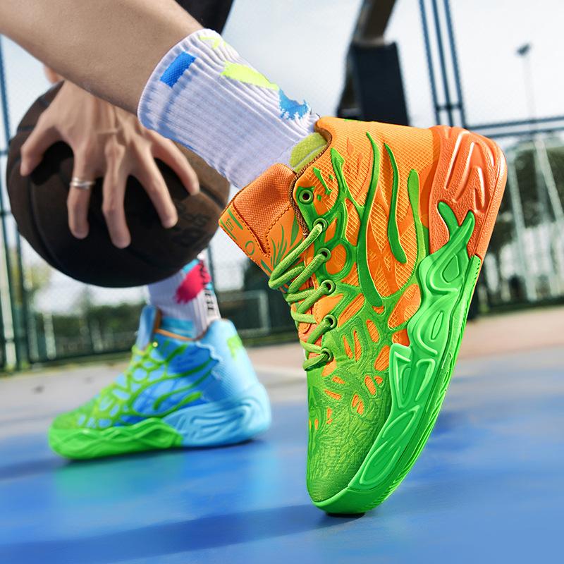 

Летние высокие баскетбольные кроссовки для мужчин, подростков, практичные, износостойкие, удобные и дышащие спортивные кроссовки 42