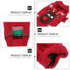 Pet Christmas Clothes Dog Sweater for Festive Wear 2Pcs Red Winter Outfit