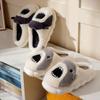 Fashion Winter Women's Cotton Slippers Cartoon Couple Non-Slip Warm Indoor Home Slippers Plush Fluffy 2025 Comfortable Floor Slippers