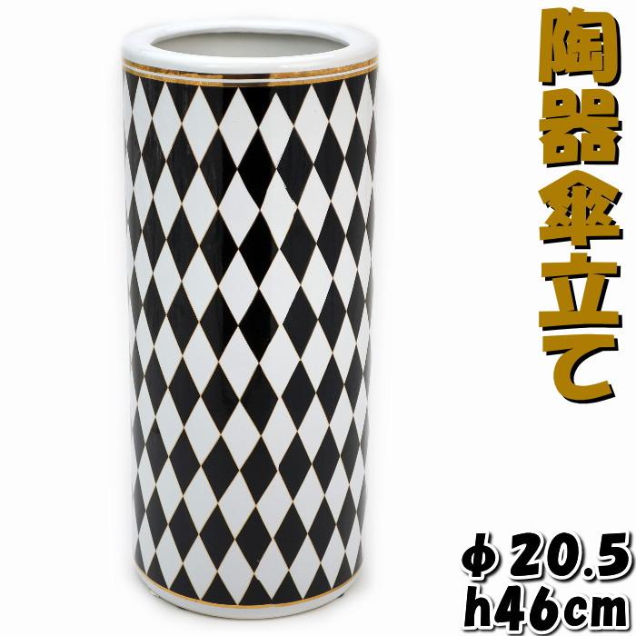 Umbrella Stand Ceramic Diamond Black White Umbrella Stand Umbrella Holder Umbrella Stand Rain Rack Stylish Black and White Imported Goods Classic
