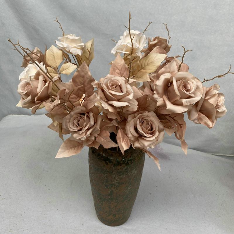 Floral Rose Lifelike Arrangement For Wedding Decoration And Photography Styling
