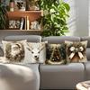 Winter Christmas Cushion Pillowcase Printed Polyester 45x45cm Throw Pillowcover Decorative Sofa Cushion Pillowslip Home Decor