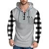 Men's Hooded Sweatshirt, Contrasting Color Sweatshirt, Sports  Casual Jacket