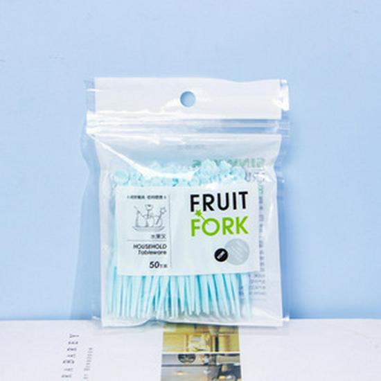 Cartoon Animal Fruit Forks - Set of 50 Colorful Two-Prong Plastic Dessert Forks