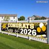 Happy Graduation Outdoor Banner Bachelor'S Cap Balloon Party Decorative Background Photography Graduate Party Supplies Gift