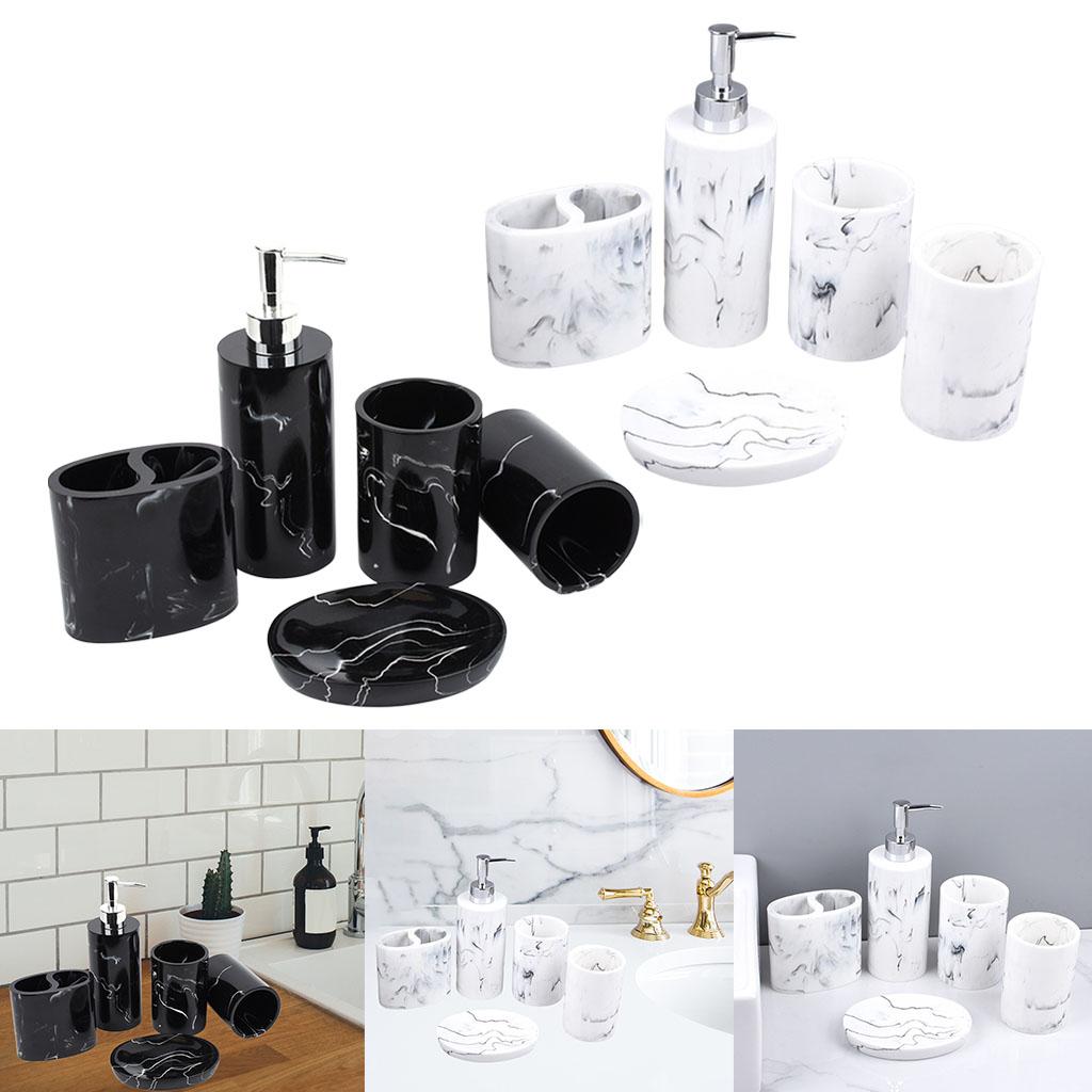 Badezimmer Zubehör Set 5 Stück Zahnbürstenhalter Seifenschale