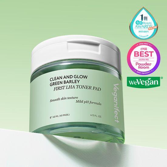 Veganifect Green Barley LHA Toner Pad